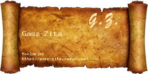 Gasz Zita névjegykártya